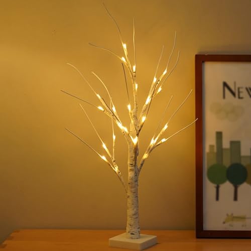 XVZ LED Baum Lichter, 24 LED Osterbaum Batteriebetrieb Deko Lichter, Dekobaum Belichtet für Innen, Tische, Wohnzimmer, Ostern Deko - 60cm/2ft