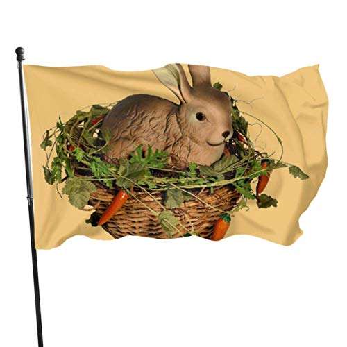 Dekoration Flagge Häschen Ostern Osterfiguren Fahnen Wetterfeste Garten Fahnen Robuste Hanging Flag Für Restaurants Dekoration Home 90X150Cm