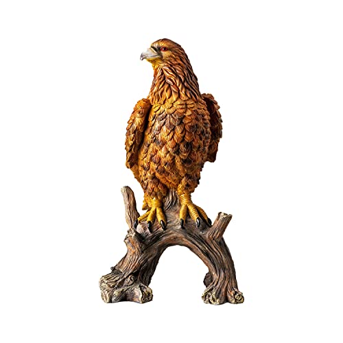Adler Figur aus Polyresin, Gross - Kunstharz Adler Statue, frostfest & lebensgroß - Gartenfiguren für außen XXL - Gartendeko Adler Figur groß