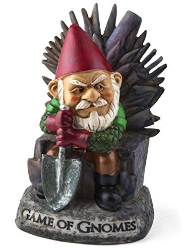 Big Mouth Inc. Gartenzwerg Game of Gnomes - Lustiger Gartenzwerg, handbemalt, wetterfest, Keramik, Rasenzwerg, tolles Geschenk, 24 cm hoch