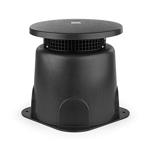 OneConcept GS 665 Gartenlautsprecher Außenlautsprecher (16,5 cm (6,5')-Breitbandlautsprecher, 15 Watt RMS, integrierter Diffusor, 360° Sound, witterungsbeständig) schwarz
