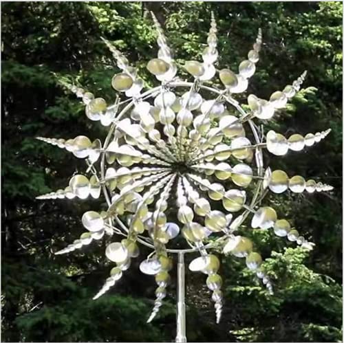 WindmüHlen Garten Rostfrei - Gartendekoration auf der Hofterrasse Rasenwind,Einzigartige Und Magische WindmüHle Aus Metall