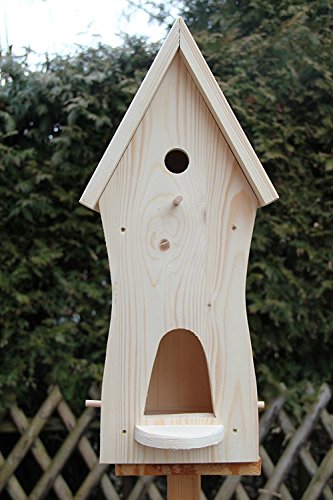 Dekorativer Nistkasten(NB3)-mit Vogelfutterhaus-sauberste Verarbeitung-Vogelhaus Garten Deko